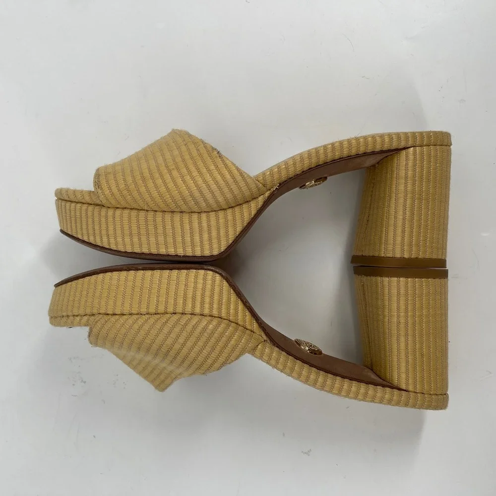 Veronica Beard DALI Woman's Woven Textured Platform Sandals Size‎ 7 Luxury